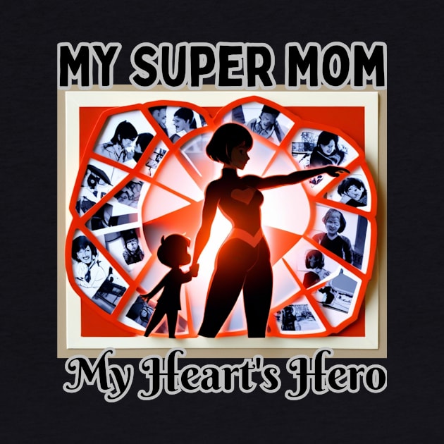 Mothers day, Super Mom  My Heart's Hero by benzshope